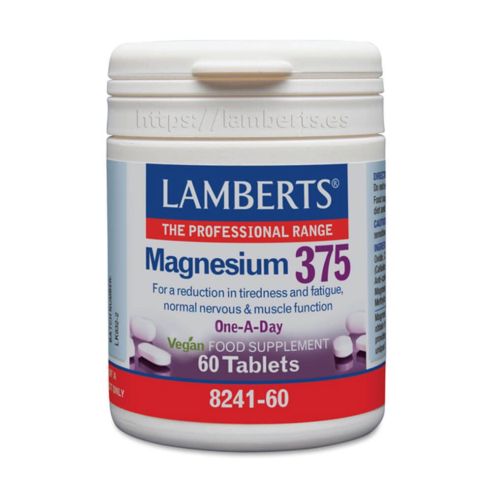 Magnesio 375mg de 60 tabletas del fabricante Lamberts
