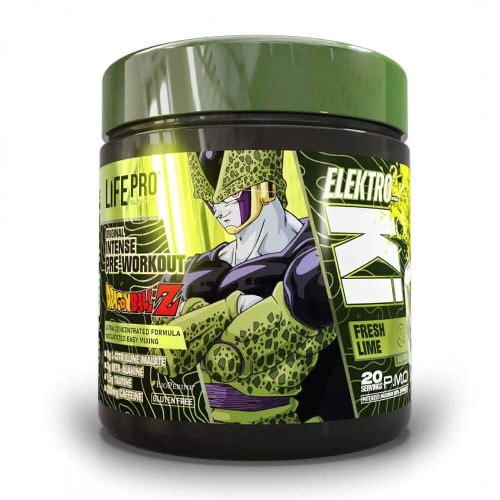 Elektro Ki Dragon Ball Z Edición Limitada presentación de 400g suplemento de la sección pre entreno de LifePRO