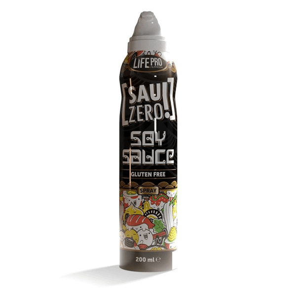 Sauzero Soy Sauce Spray bote de salsa de soja spray complemento alimenticio de aderezos y sazonadores bajos en sodio de LifePRO