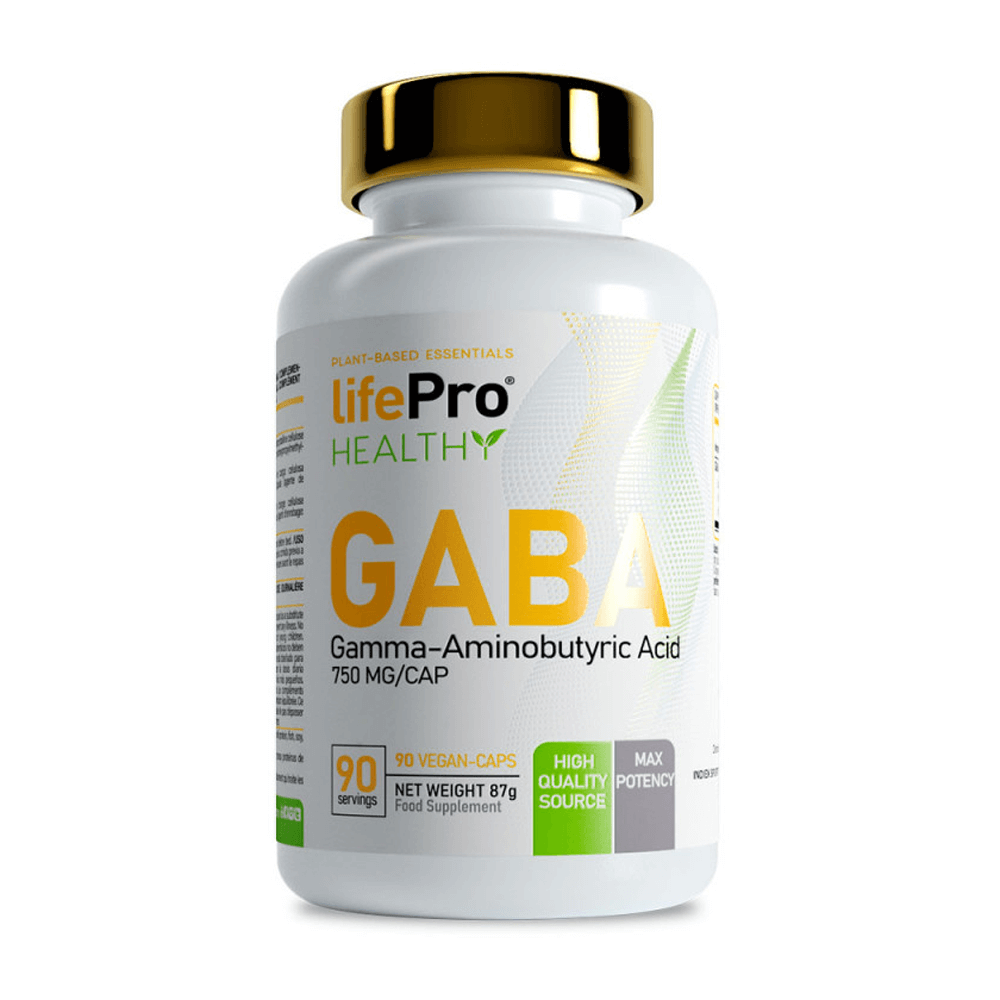 Gaba 750mg bote de 90 cápsulas veganas por LifePRO en la sección de anti-estrés