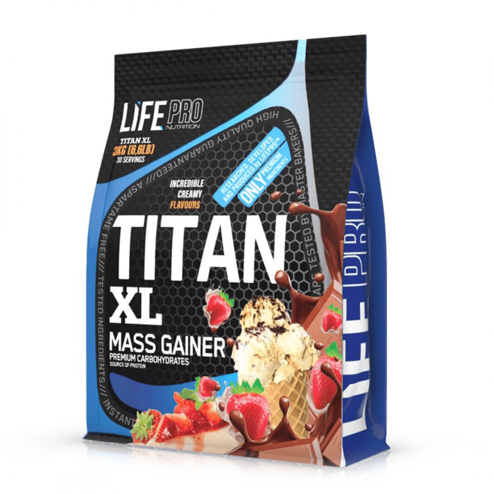 Titan envase de 3kg suplemento de la sección ganadores de peso con proteína de la marca LifePRO