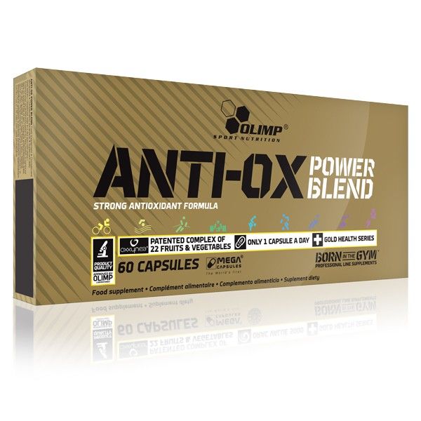 Anti-OX Power Blend envase de 60 cápsulas de la marca Olimp Sport (AntiCortisol)