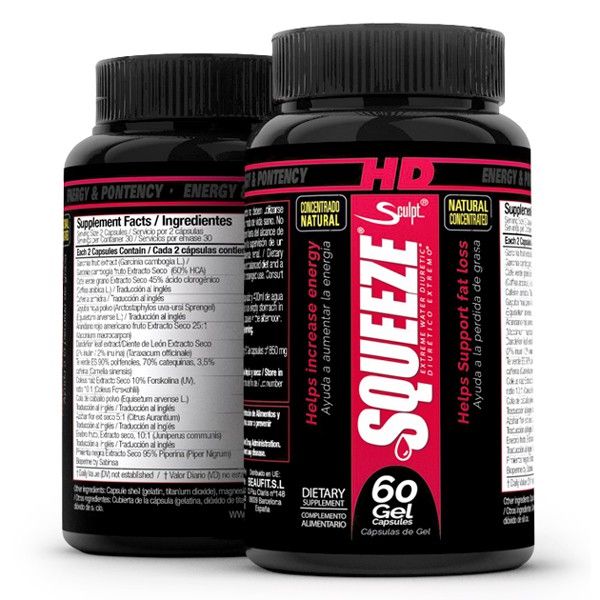 Squeeze hd de 60 softgels de la marca Sculpt (Diuréticos)