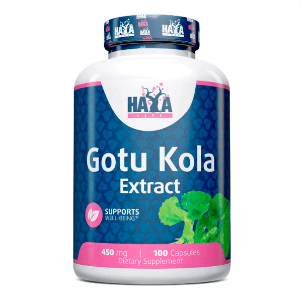 Gotu kola herb 450mg emballage de 100 capsules du fabricant Haya Labs - système circulatoire