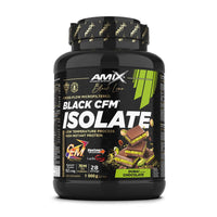Black CFM Isolate en 1kg hecho por Amix Nutrition complemento alimenticio de proteína de aislado de suero isolate