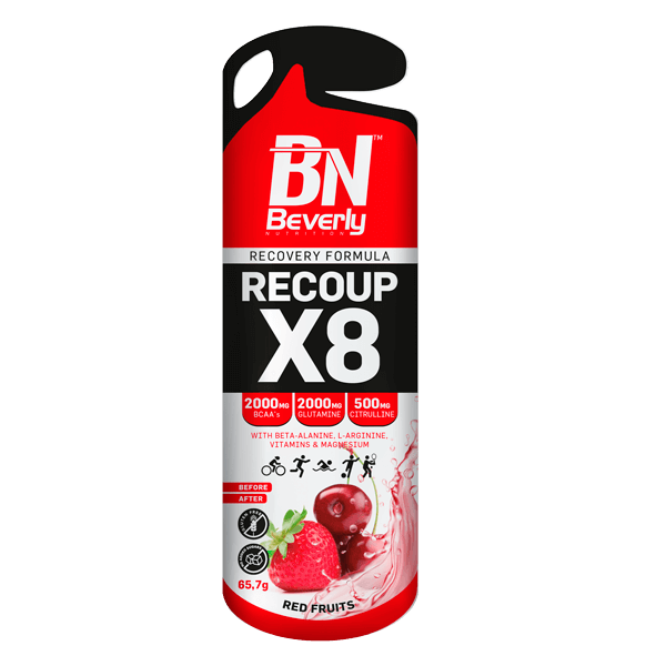 Gel Recoup X8 presentaciÃ³n de 65g del fabricante Beverly Nutrition en la categorÃ­a post-entreno