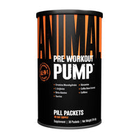 Animal Pump envase de 30 packs de la categoría pre entreno hecho por Animal