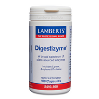 Digestizyme presentación de 100 cápsulas de la marca Lamberts en la sección de digestivos