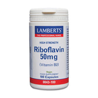 Riboflavina 50mg bote de 100 cápsulas complemento alimenticio de vitaminas del fabricante Lamberts