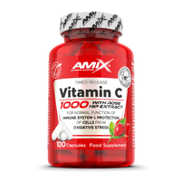 Vitamina C1000 presentación de 100 cápsulas complemento alimenticio de vitaminas de la marca Amix Nutrition