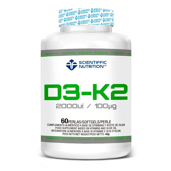 Vitamina D3 + K2 presentación de 60 softgels de la marca Scientiffic Nutrition de la categoría fórmulas para mejora articular