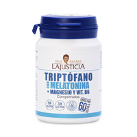 Triptófano con Melatonina + Magnesio y Vit B6 bote de 60 comprimidos suplemento de mejora del sueño hecho por Ana Maria Lajustic