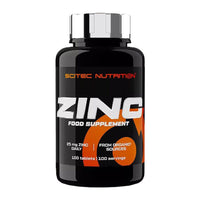 Zinc envase de 100 tabletas en la sección de minerales de Scitec Nutrition