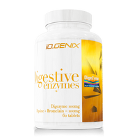Digestive Enzymes envase de 60 tabletas en la sección de digestivos de la marca IO.Genix