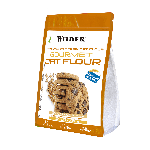Harina de Avena Gourmet envase de 1kg de la marca Weider (Harina de Avena Dulce)