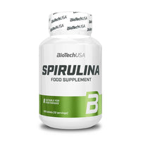 Espirulina presentación de 100 tabletas de la marca Biotech USA
