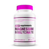 Bisglicinato de Magnesio envase de 60 cápsulas vegetales de la marca Smart Supplements