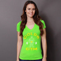 Camiseta Chica Pico Neon Joe Classic de Gold's Gym
