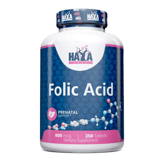 Acide folique Haya Labs 800 mcg de la marque Haya Labs dans la collection Minéraux