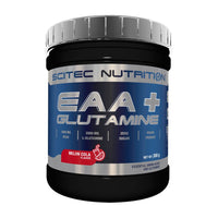EAA + Glutamina presentación de 300g hecho por Scitec Nutrition suplemento de esenciales e hidrolizados