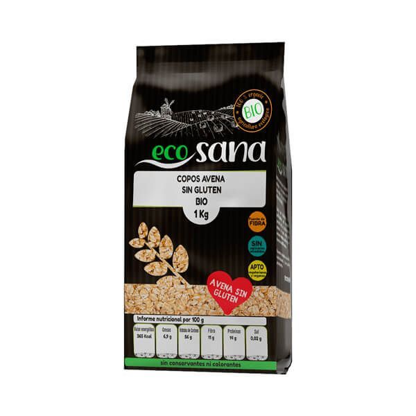 Flocons d'avoine complète biologique sans gluten Ecosana - EcoSana 0