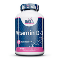 Vitamina D3 5000IU en 100 softgels hecho por Haya Labs