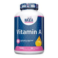 Vitamina A 10.000IU envase de 100 softgels en la sección de vitaminas del fabricante Haya Labs