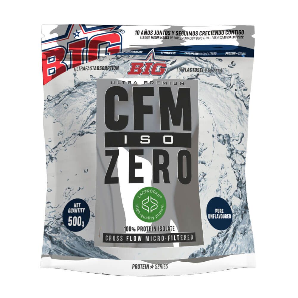 CFM ISO Zero presentación de 500g hecho por BIG de la sección proteína de aislado de suero isolate