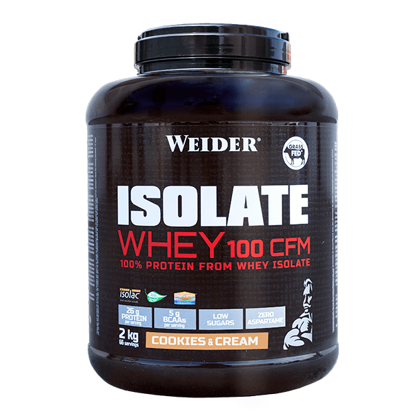 Isolate Whey 100 CFM envase de 2kg de Weider (Proteína de Aislado de Suero Isolate)