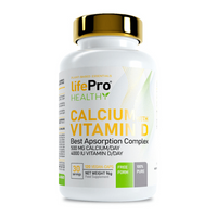 Calcio + Vitamina D envase de 120 cápsulas veganas de la marca LifePRO en la sección de fórmulas para mejora articular