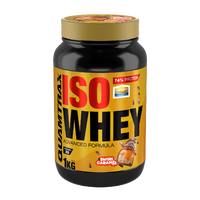 IsoWhey envase de 1kg de Quamtrax suplemento de la sección proteína de aislado de suero isolate