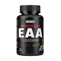 Premium EAA + Glutamina envase de 180 cápsulas suplemento de esenciales e hidrolizados hecho por Weider