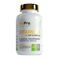 Vitamina E 400IU presentación de 100 softgels de LifePRO