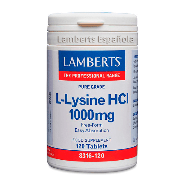 L-Lysine HCI 1000 mg - 120 comprimés Lamberts - Lamberts 0