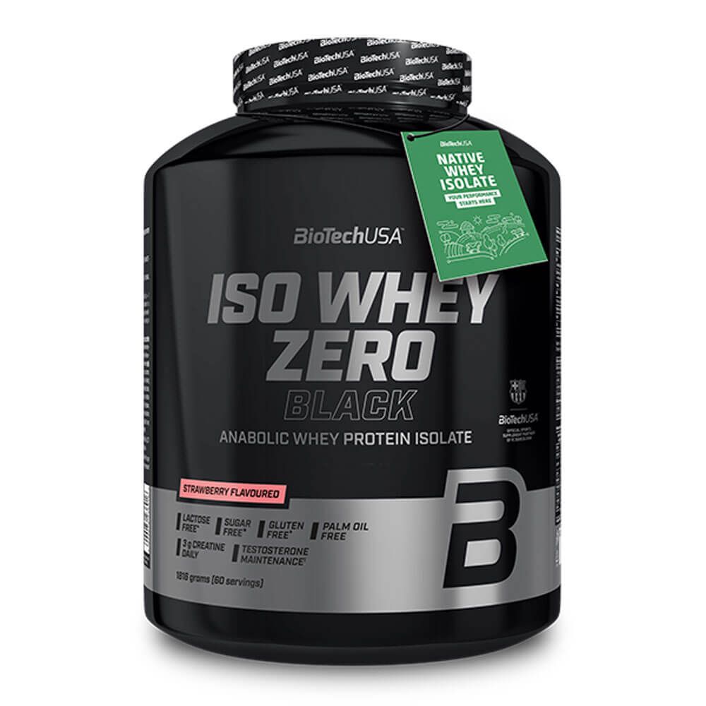Iso Whey Zero Black envase de 1816g de Biotech USA suplemento de proteína de aislado de suero isolate