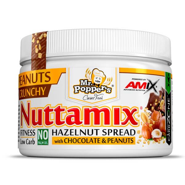 Nuttamix envase de crema de avellana en la categorÃ­a cremas de otros frutos secos de la marca Amix Mr. Poppers