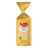 Tortitas de Maiz Sin Gluten Bio en 130g complemento alimenticio de tortitas de cereales de la marca El Granero Integral