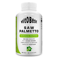 Saw Palmeto envase de 60 cápsulas vegetales de la sección prostata hecho por VitoBest