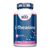 L-Teanina 200mg bote de 60 cápsulas de Haya Labs en la sección de concentración-memoria