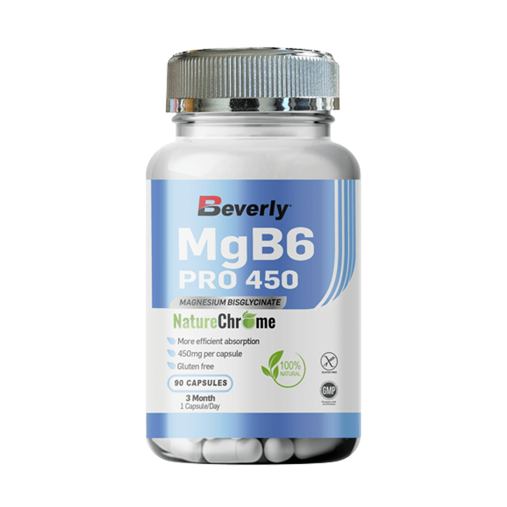 MgB6 Pro 450 de 90 cÃ¡psulas de la marca Beverly Nutrition (Magnesio)