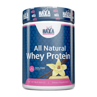 100% Pure All Natural Whey Protein envase de 454g - proteina de suero whey de la marca Haya Labs