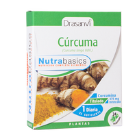 Cúrcuma de 24 cápsulas vegetales de la marca Drasanvi (Antioxidantes)