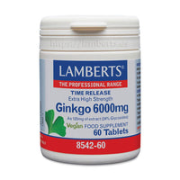 Ginkgo Biloba 6000mg de 60 tabletas en la sección de concentración-memoria por Lamberts
