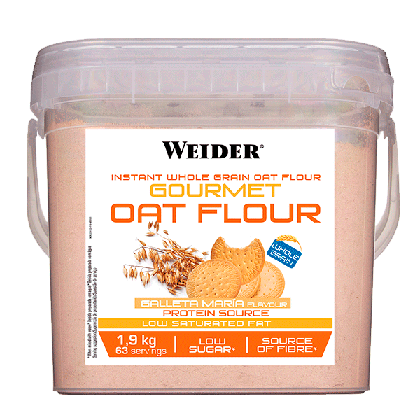 Harina de Avena Gourmet en 1.9 kg - harina de avena dulce hecho por Weider
