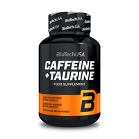 Cafeina y Taurina envase de 60 cápsulas del fabricante Biotech USA (Vitalidad y Energia)