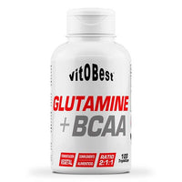 Glutamina + BCAA presentación de 100 triplecaps del fabricante VitoBest - bcaa + glutamina