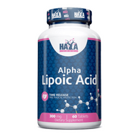 Ácido Alfa Lipoico envase de liberación sostenida 300mg suplemento de sistema inmunológico de la marca Haya Labs