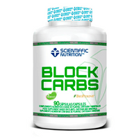 Block Carbs presentación de 90 cápsulas por Scientiffic Nutrition - bloqueadores de hidratos y grasas
