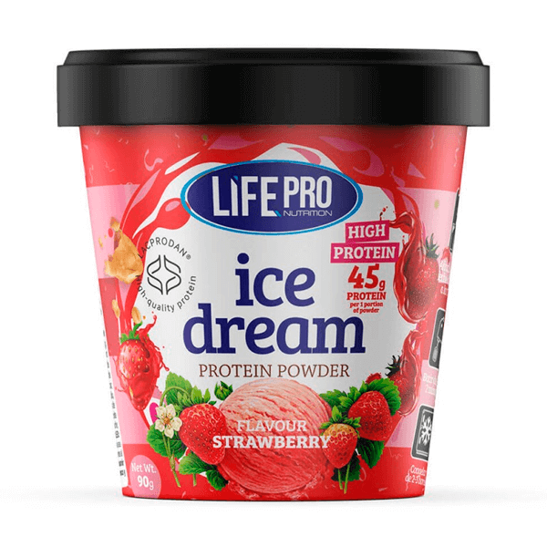 Ice Dream bote de helado proteico del fabricante LifePRO suplemento de la secciÃ³n proteina de suero whey
