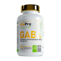 Gaba 750mg bote de 90 cápsulas veganas por LifePRO en la sección de anti-estrés